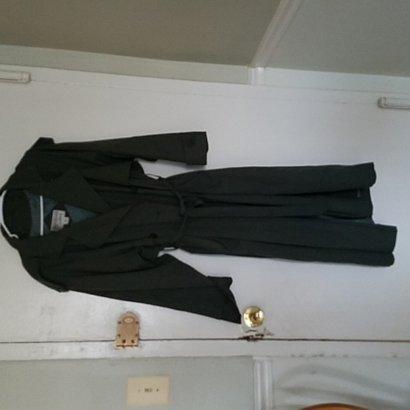 J Gallery Green Women's Trench Coat Size:14 - Picture 2 of 11